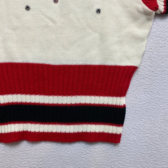Vintage Dehen Sweater Childs M Beige Short Sleeve Knit 100% Acrylic Pullover - Picture 4 of 11